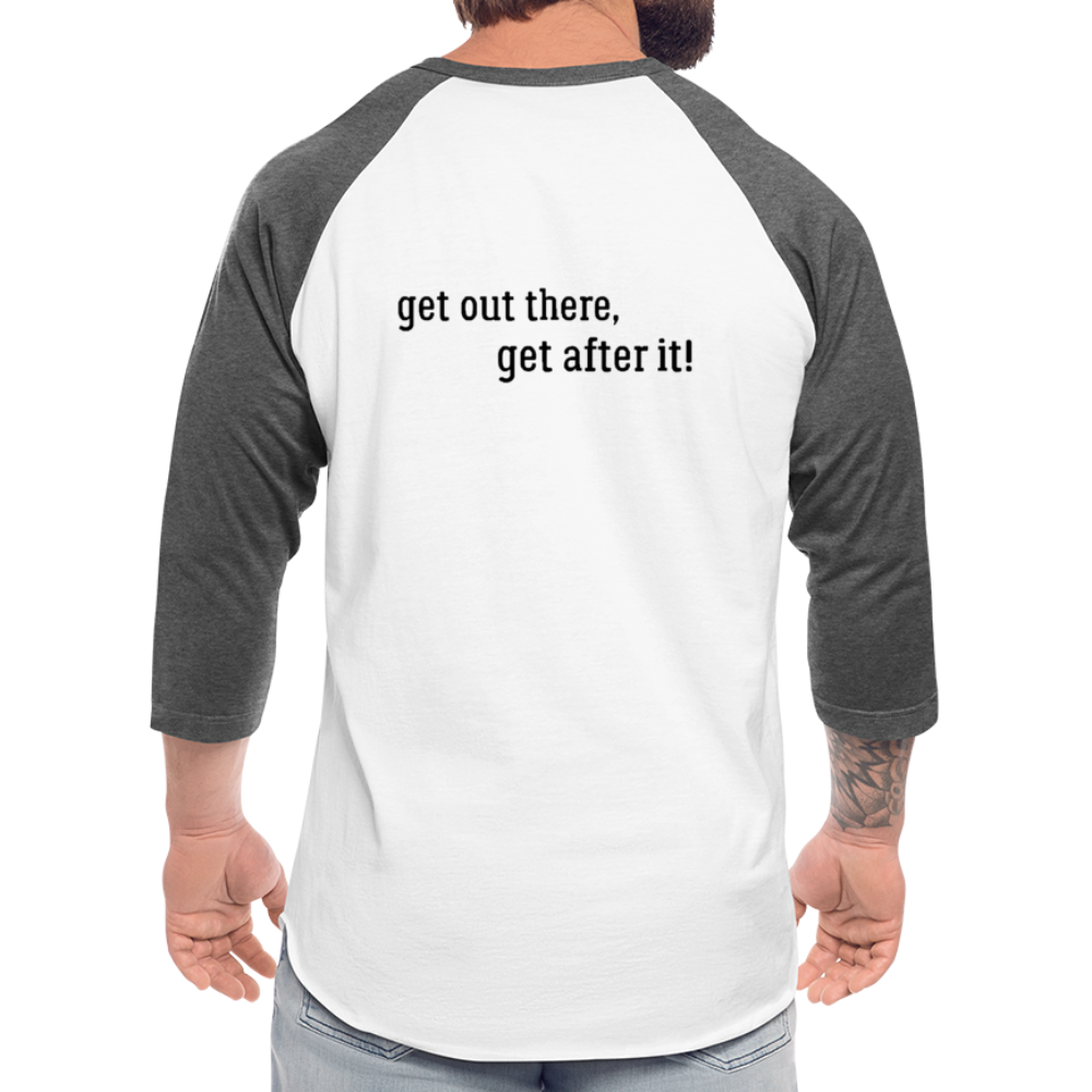 the imperfekt pit master baseball t-shirt - white/charcoal