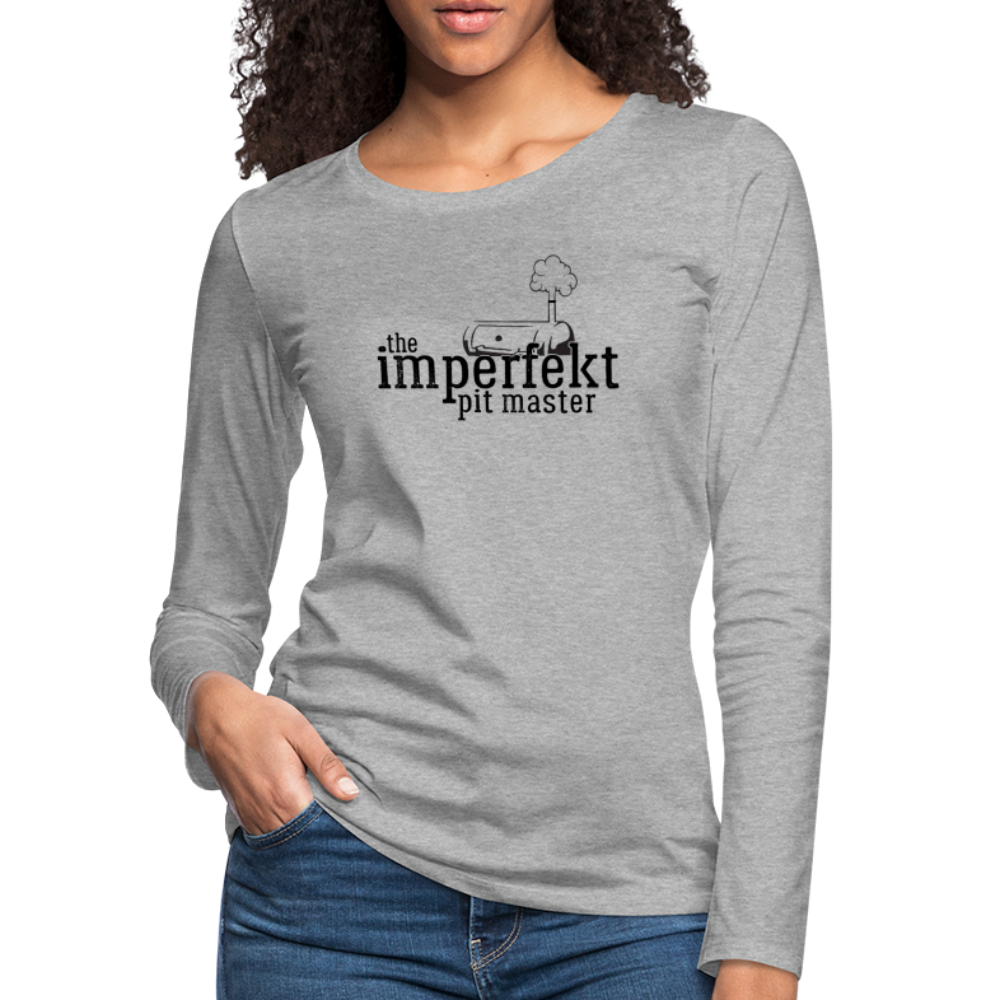 the imperfekt pit master women's premium long sleeve t-shirt - heather gray