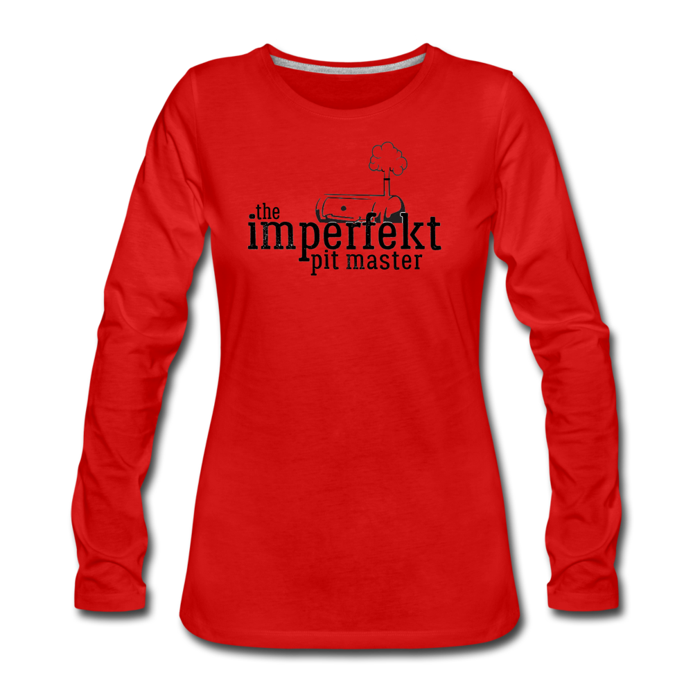 the imperfekt pit master women's premium long sleeve t-shirt - red