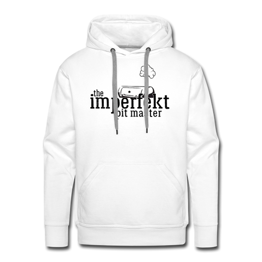 the imperfekt pit master men’s premium hoodie - white