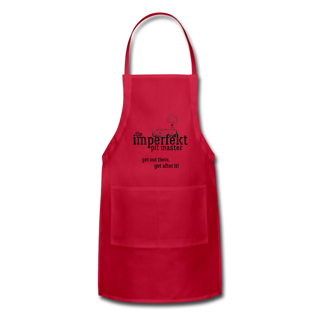 the imperfekt pit master adjustable apron - red