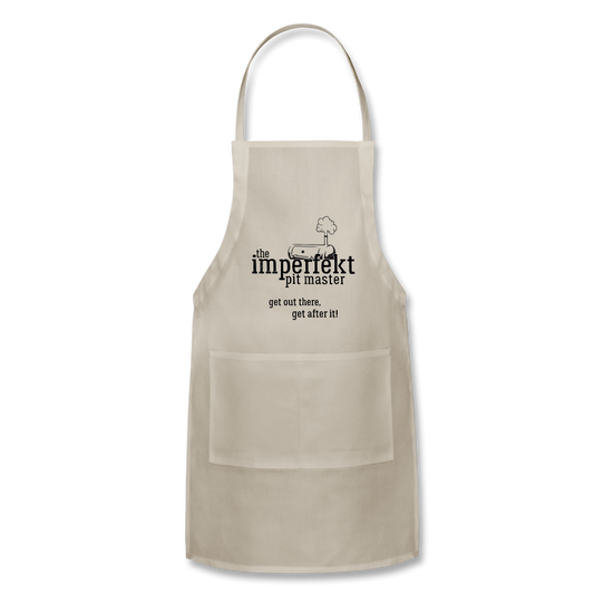 the imperfekt pit master adjustable apron - natural