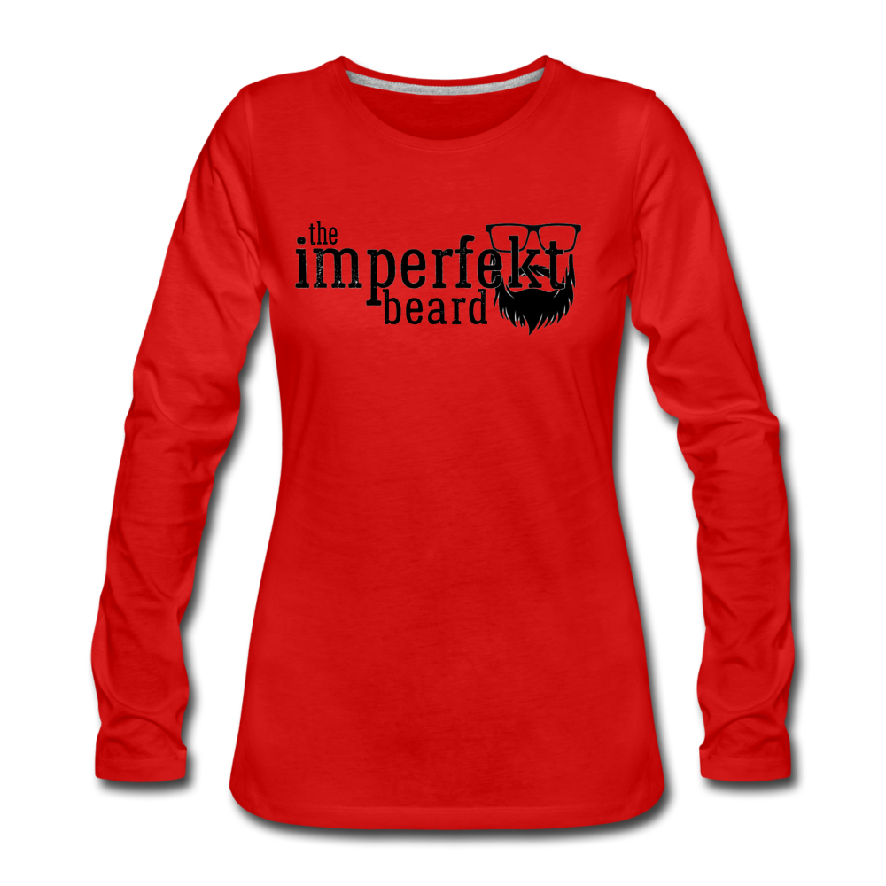 the imperfekt beard women's premium long sleeve t-shirt - red