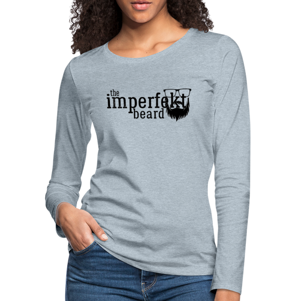 the imperfekt beard women's premium long sleeve t-shirt - heather ice blue