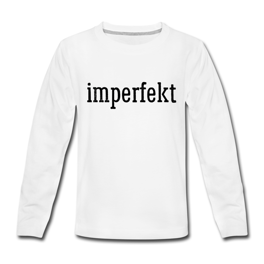 imperfekt kids' premium long sleeve t-shirt - white