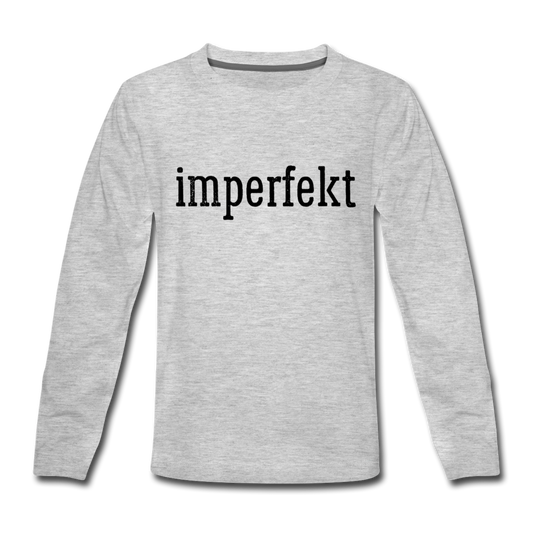 imperfekt kids' premium long sleeve t-shirt - heather gray