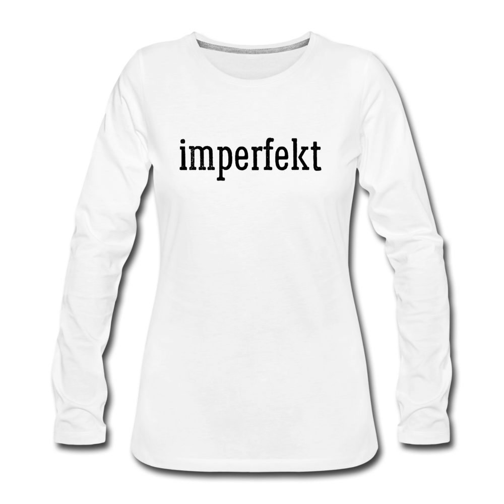 imperfekt women's premium long sleeve t-shirt - white