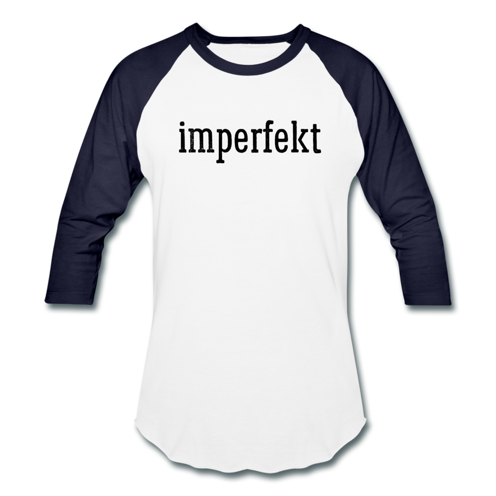 imperfekt baseball t-shirt - white/navy