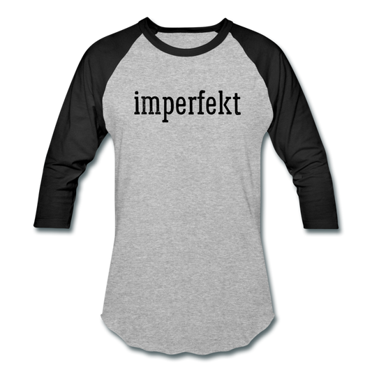 imperfekt baseball t-shirt - heather gray/black