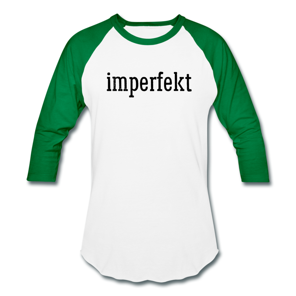 imperfekt baseball t-shirt - white/kelly green