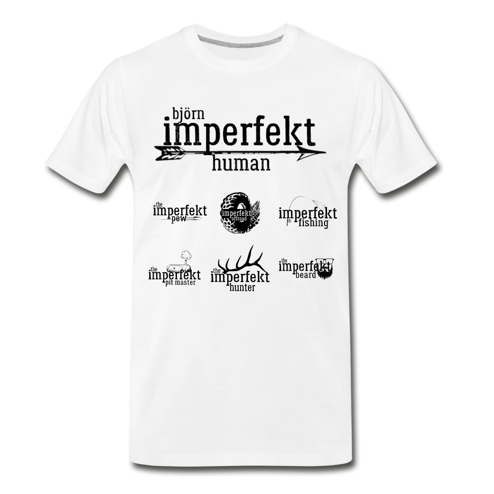 björn imperfekt human men's premium t-shirt - white