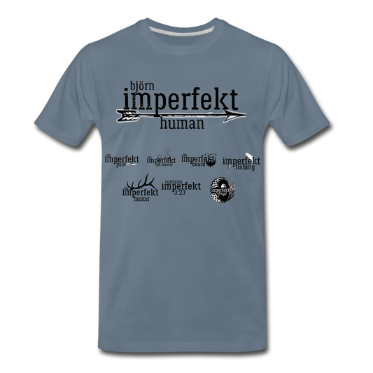 björn imperfekt human men's premium t-shirt - steel blue