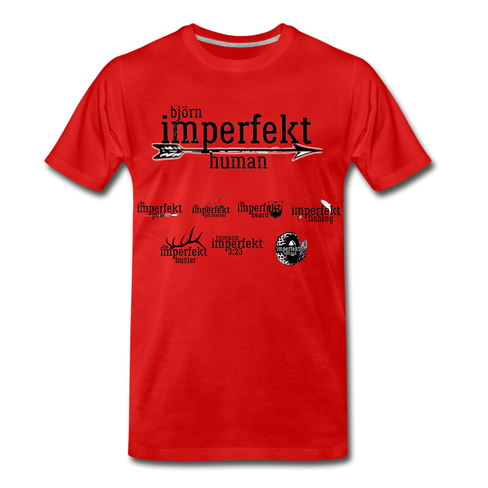 björn imperfekt human men's premium t-shirt - red