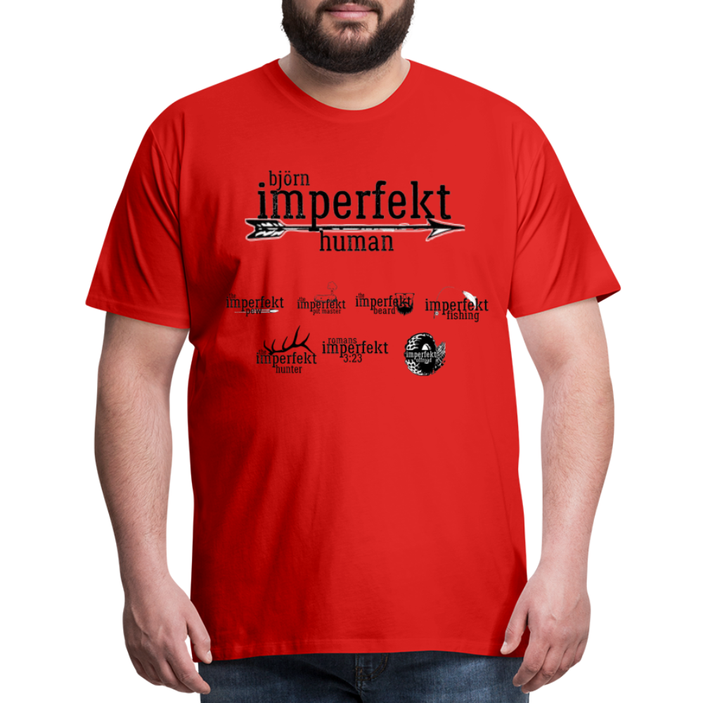 björn imperfekt human men's premium t-shirt - red