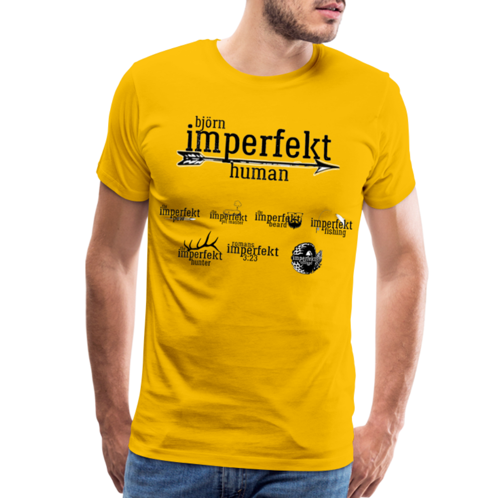 björn imperfekt human men's premium t-shirt - sun yellow