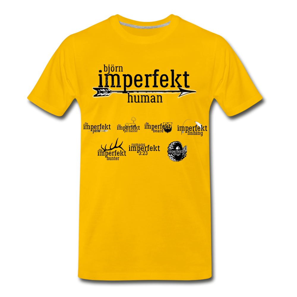björn imperfekt human men's premium t-shirt - sun yellow