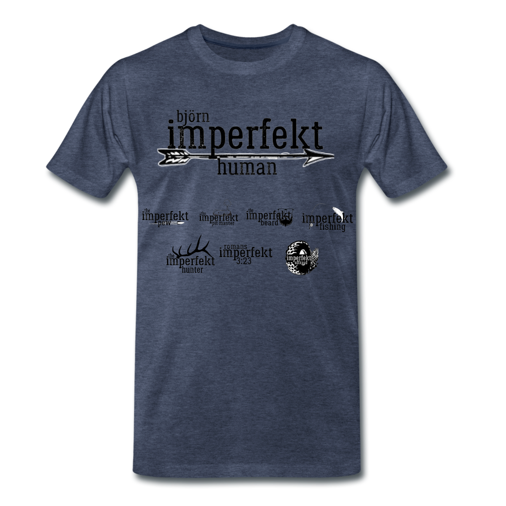 björn imperfekt human men's premium t-shirt - heather blue