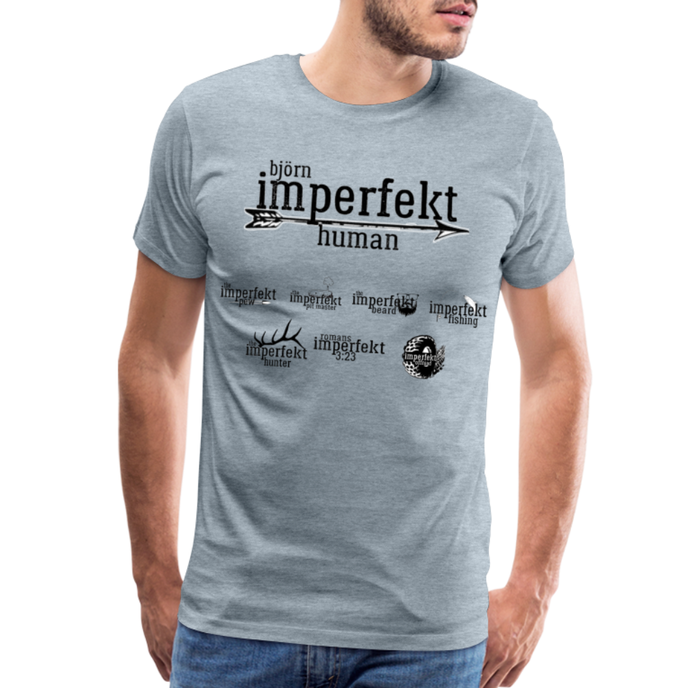 björn imperfekt human men's premium t-shirt - heather ice blue