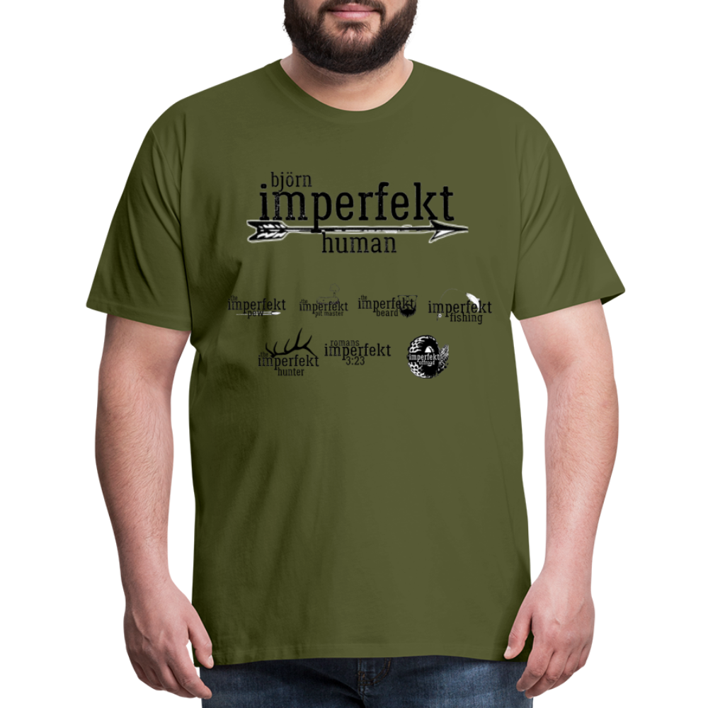 björn imperfekt human men's premium t-shirt - olive green