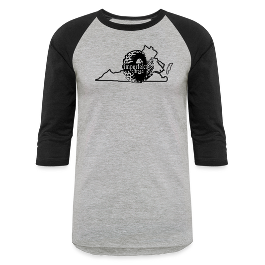 imperfekt offroad virginia baseball t-shirt - heather gray/black