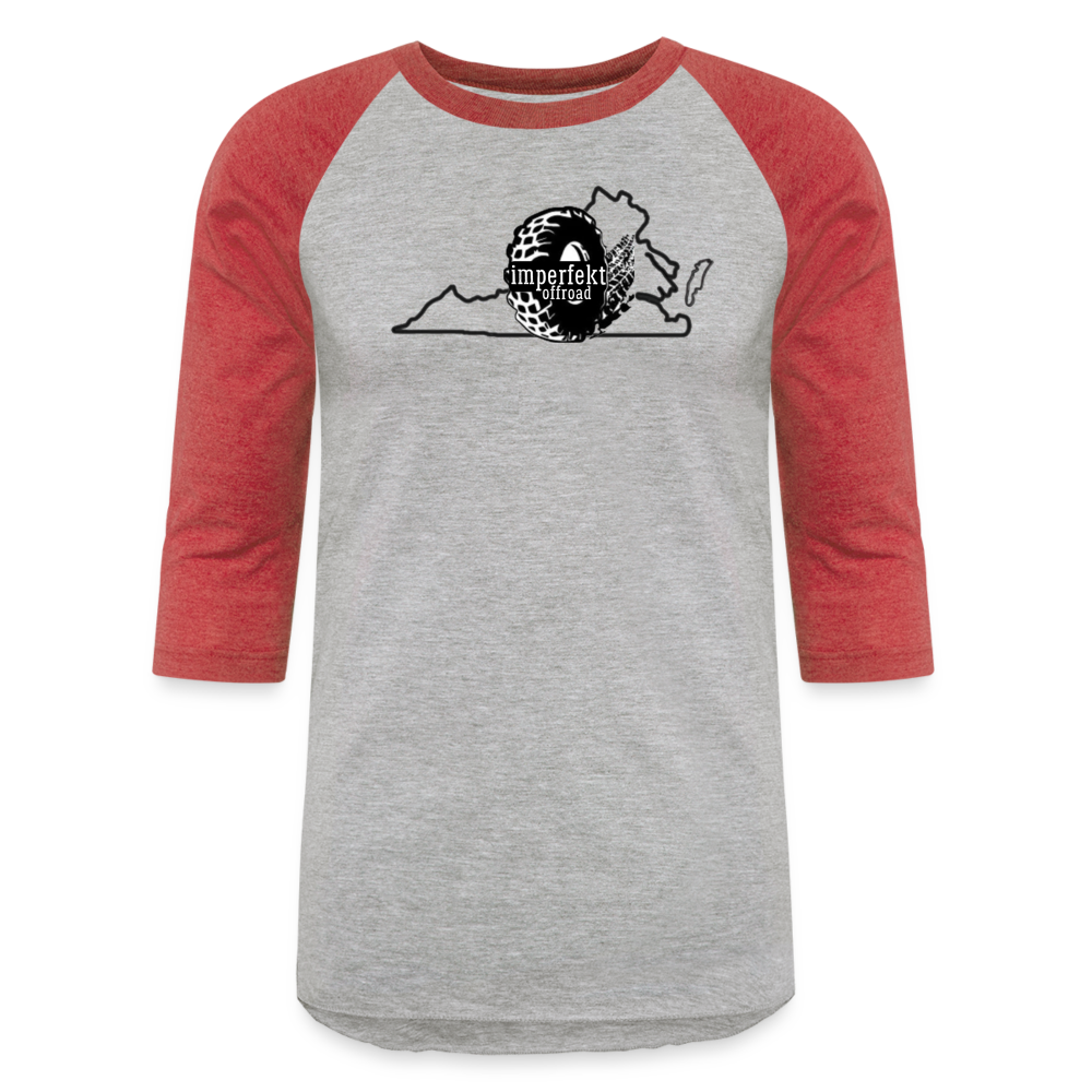 imperfekt offroad virginia baseball t-shirt - heather gray/red