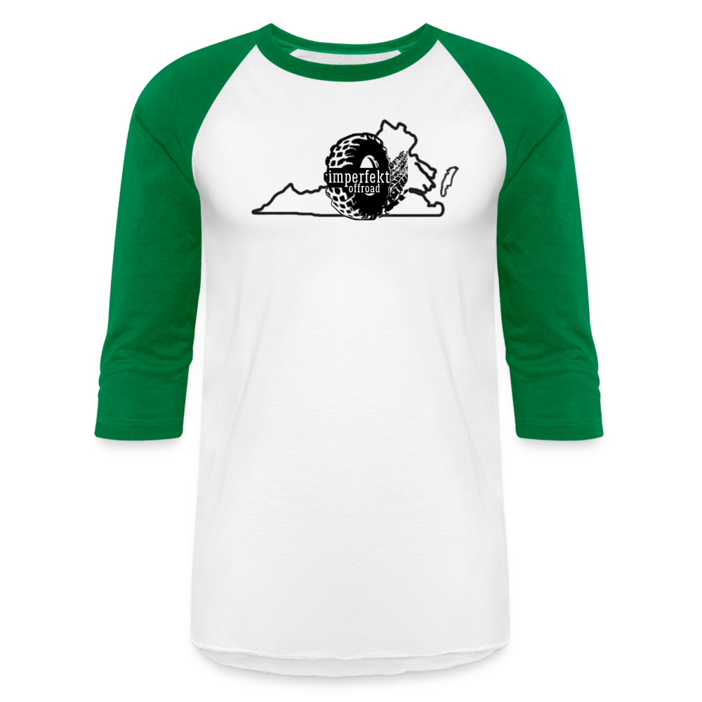 imperfekt offroad virginia baseball t-shirt - white/kelly green