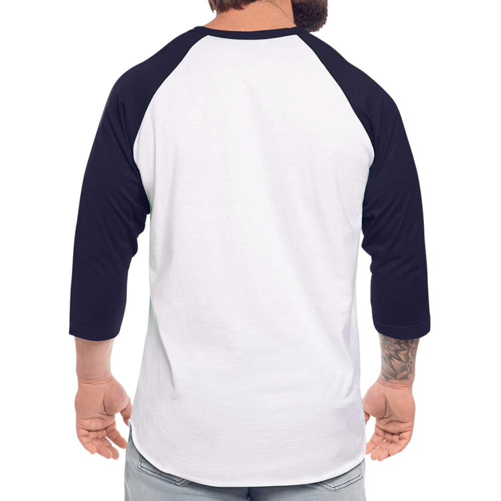 romans 3:23 baseball t-shirt - white/navy