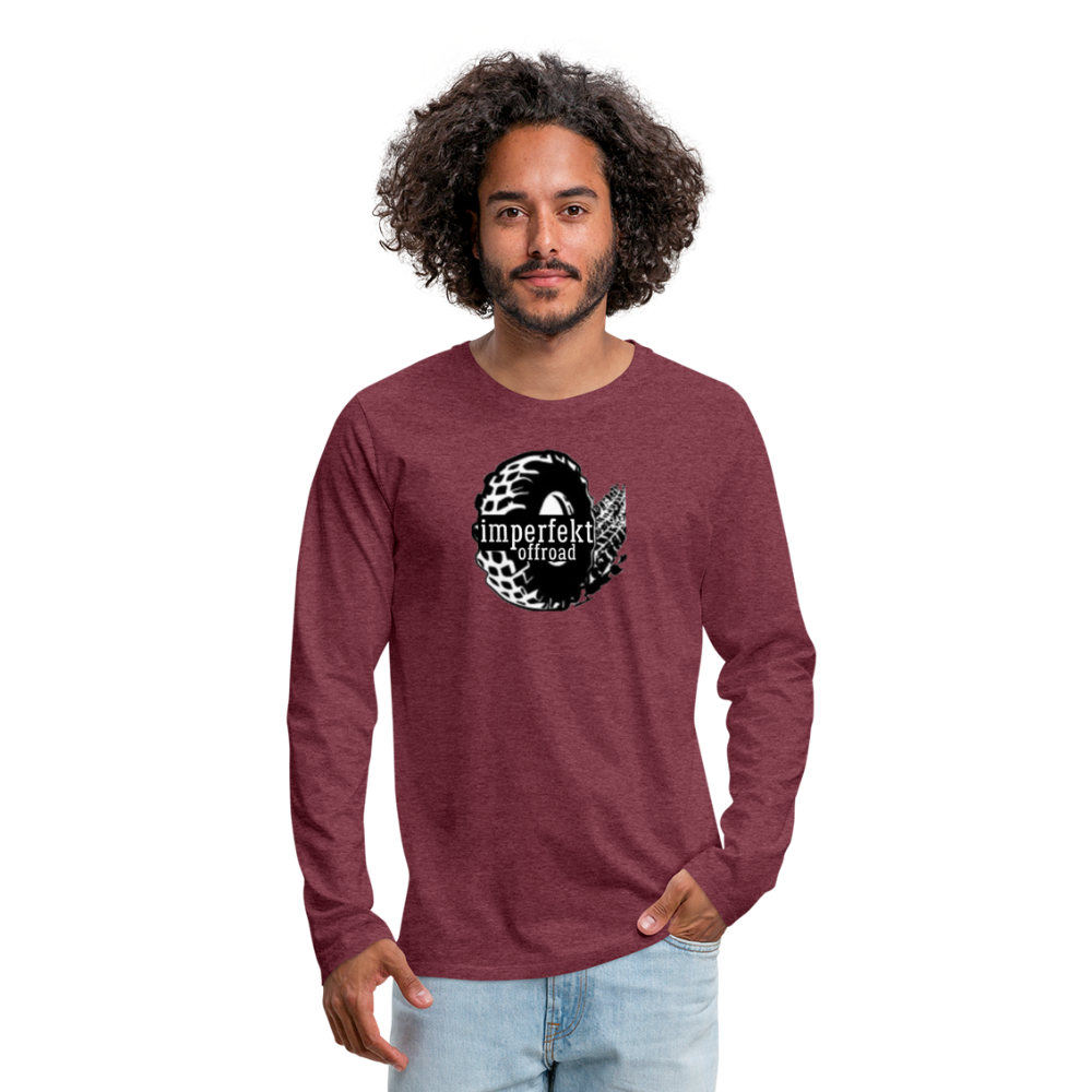 Men's Premium Long Sleeve T-Shirt - heather burgundy