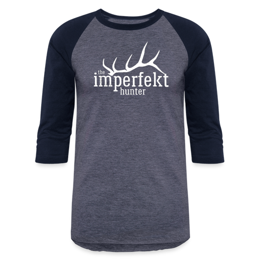 the imperfekt hunter baseball t-shirt - heather blue/navy