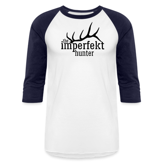 the imperfekt hunter baseball t-shirt - white/navy