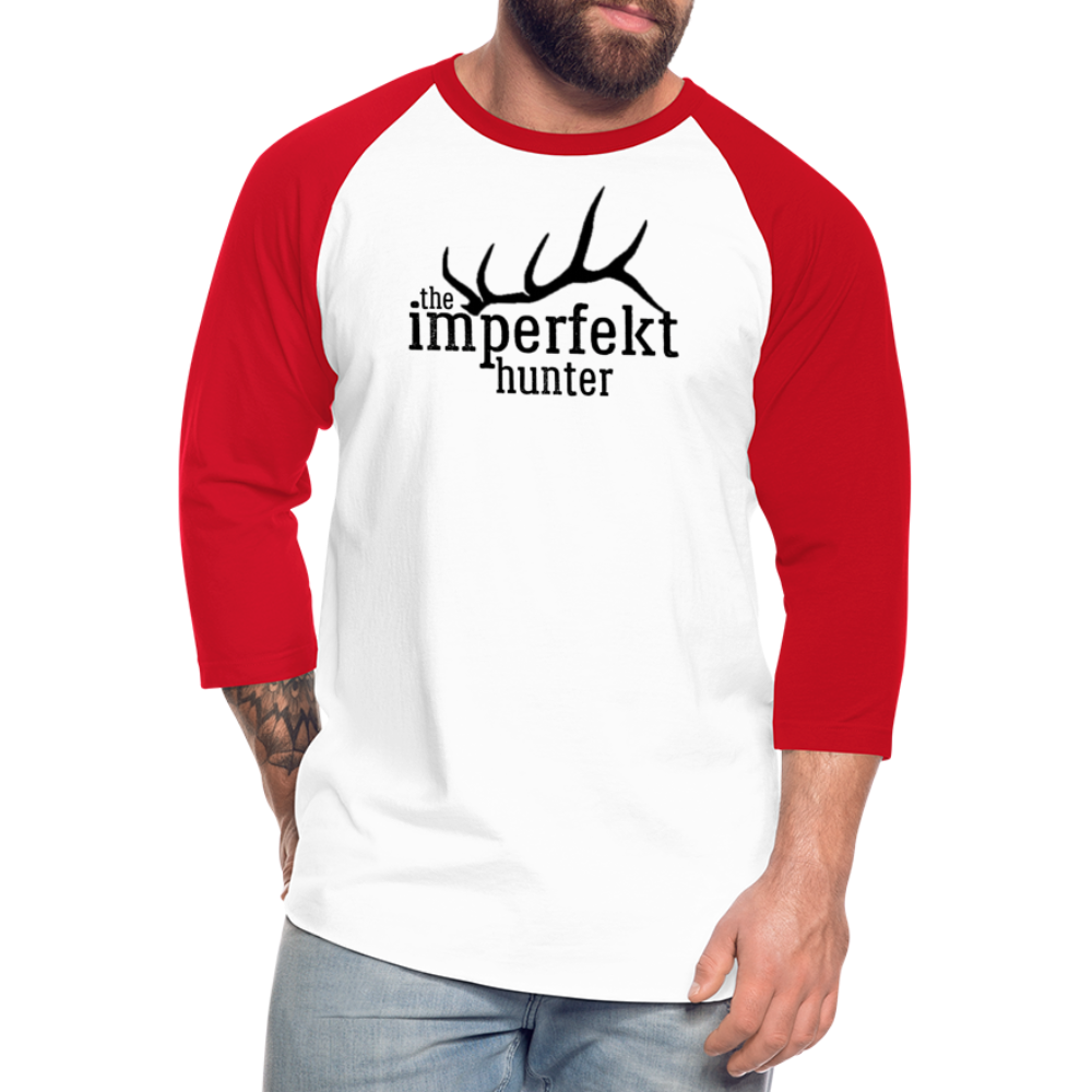 the imperfekt hunter baseball t-shirt - white/red