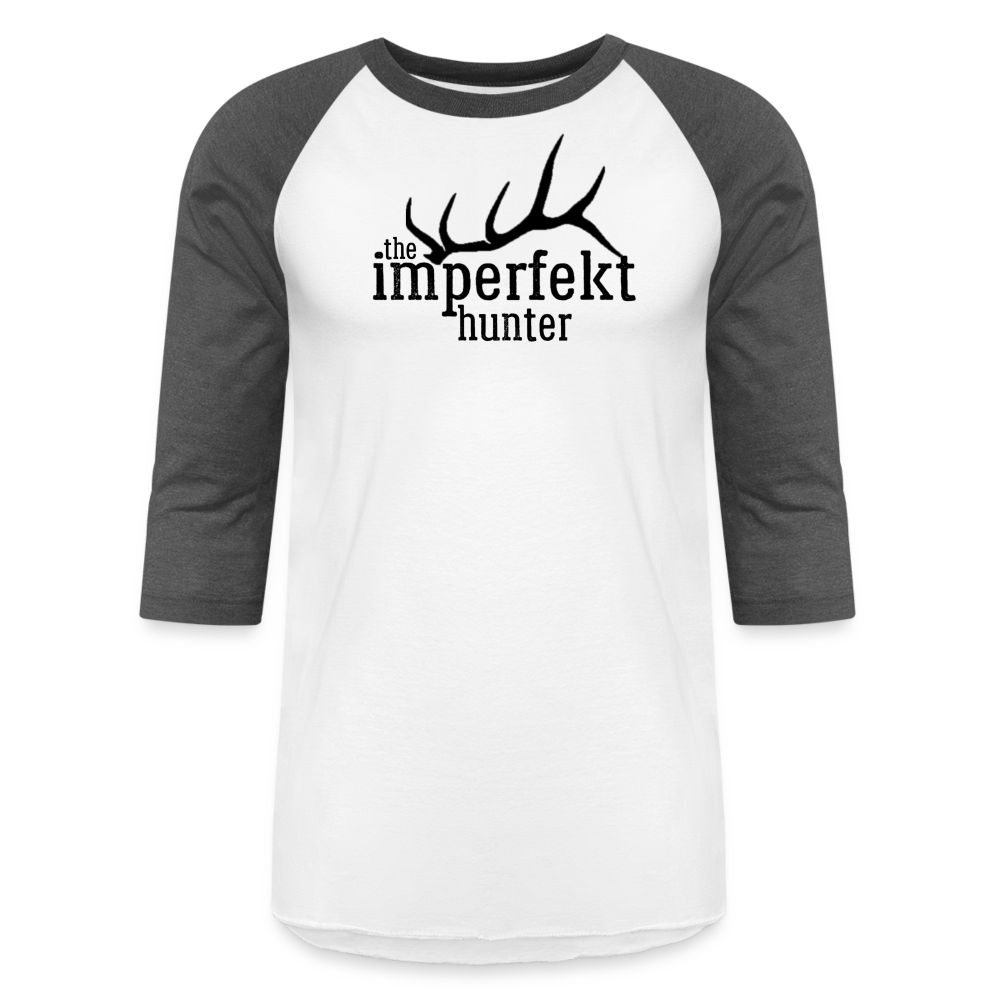 the imperfekt hunter baseball t-shirt - white/charcoal