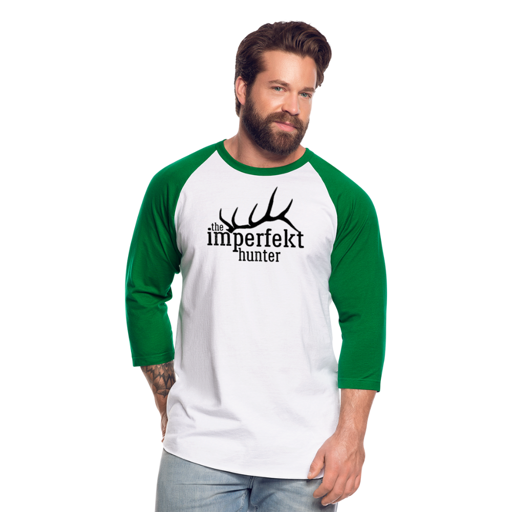 the imperfekt hunter baseball t-shirt - white/kelly green